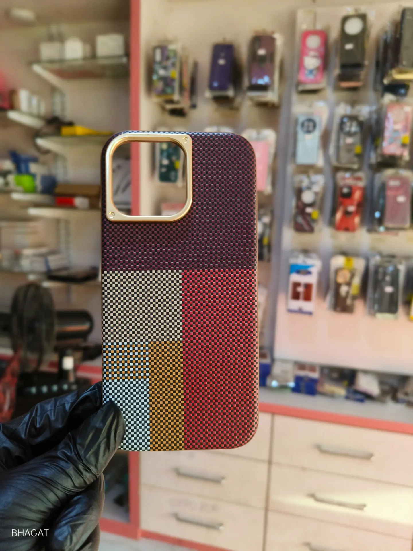 Carbon fibre texture case metal camera Protection - iphone 16 pro max