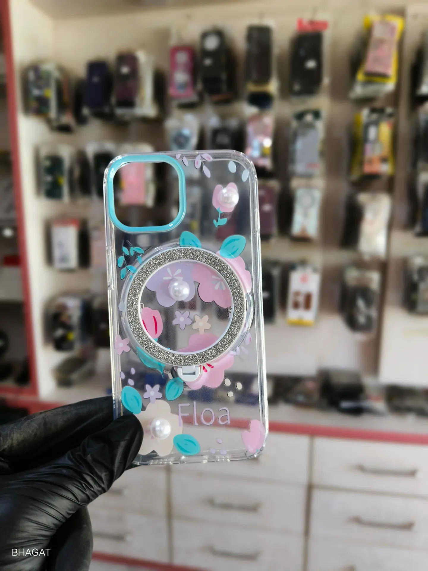 Flower case with magsafe stand - iphone 15