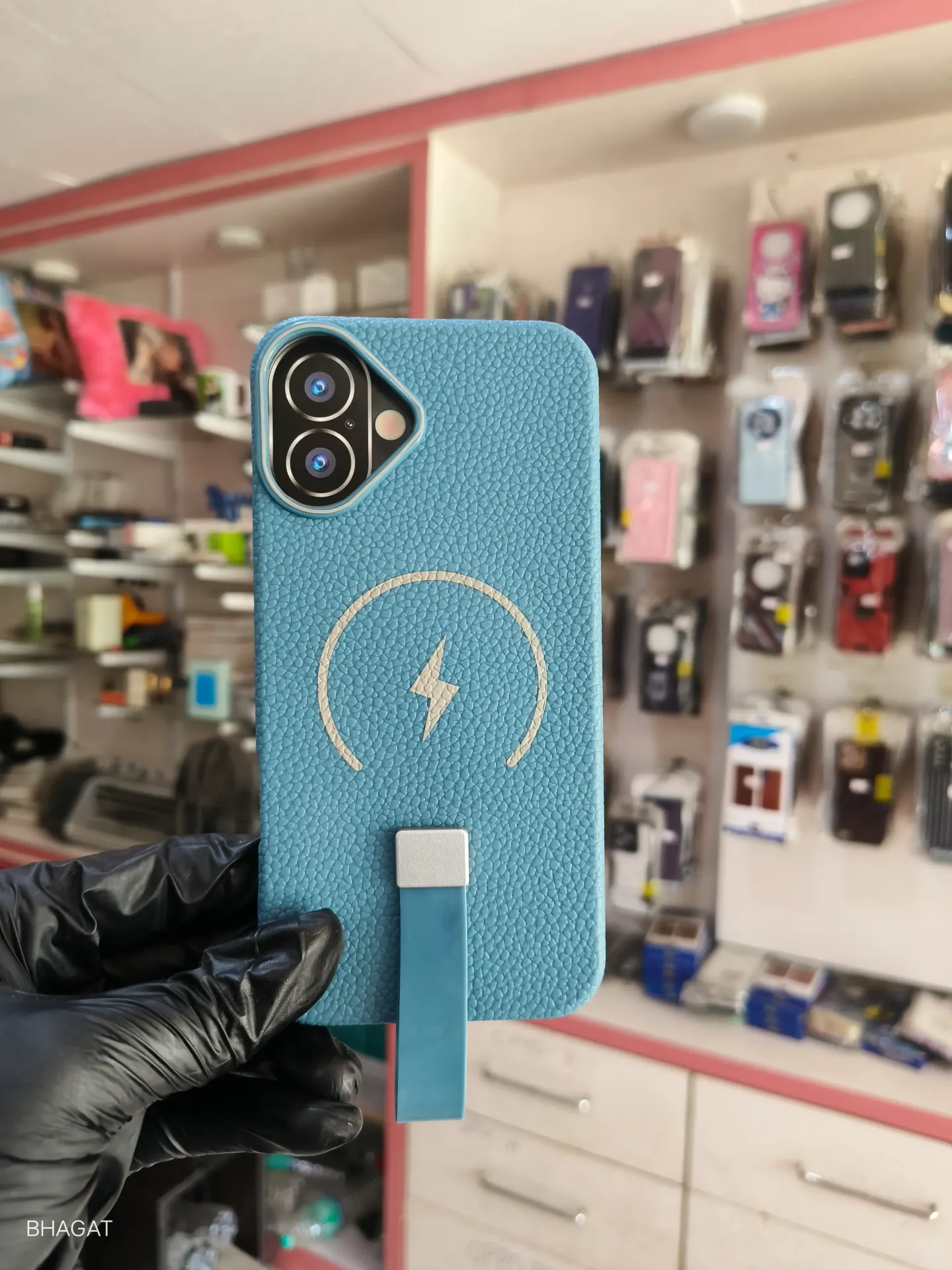 Pu leather shockproof case - iphone 16 plus