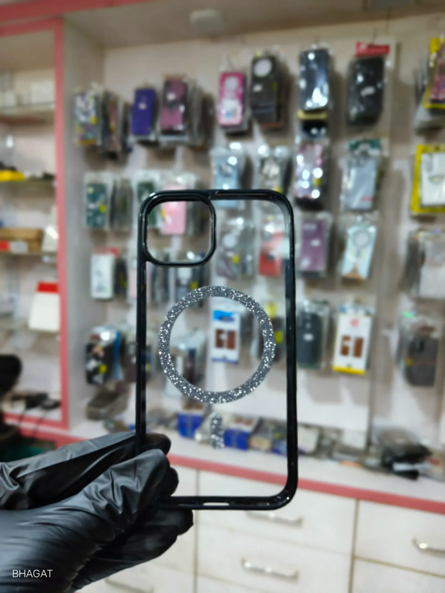 Silicon border transparent magsafe case - iphone 14/13