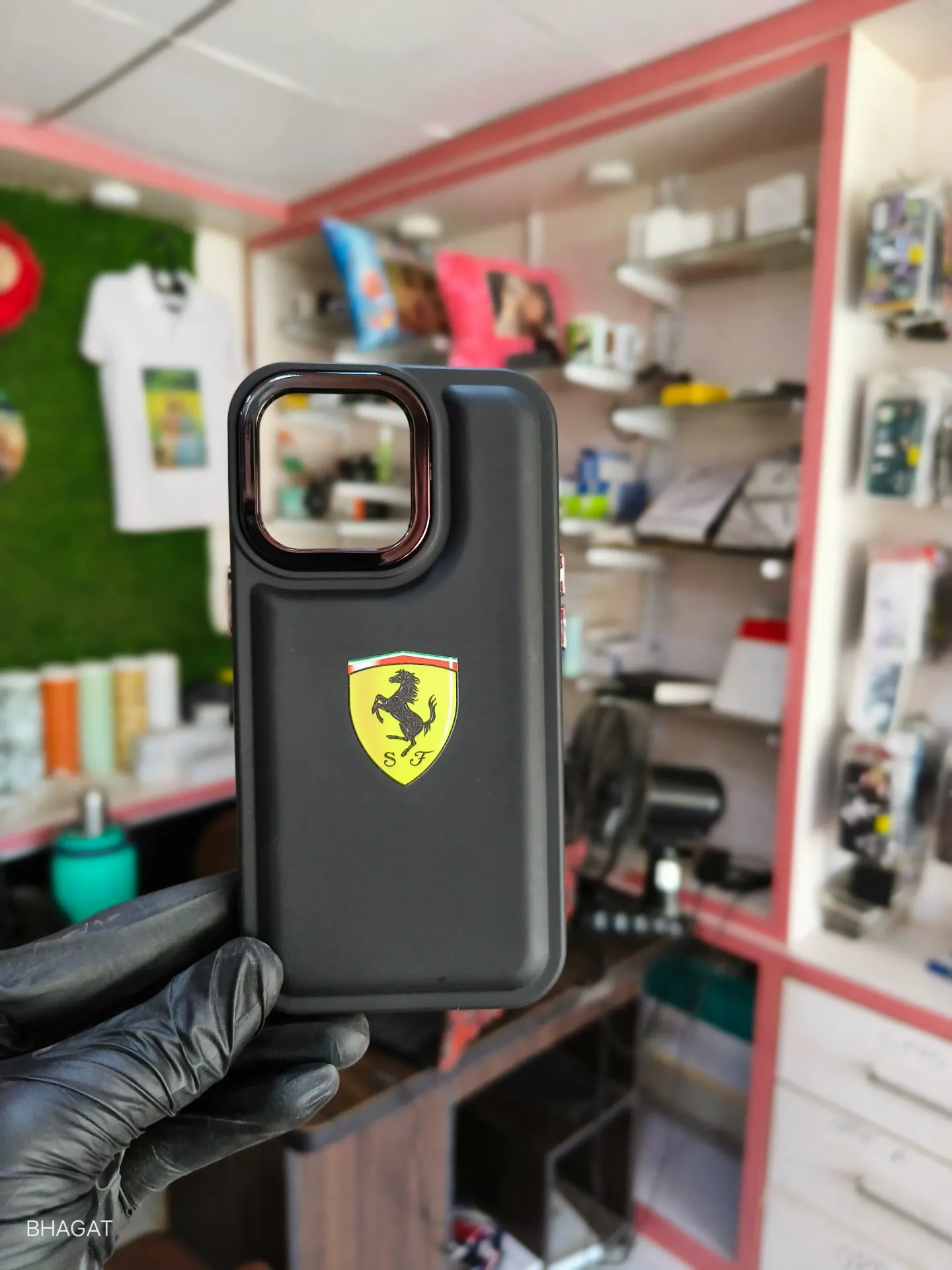 Ferrari soft silicone case with camera Protection - iphone 13 pro