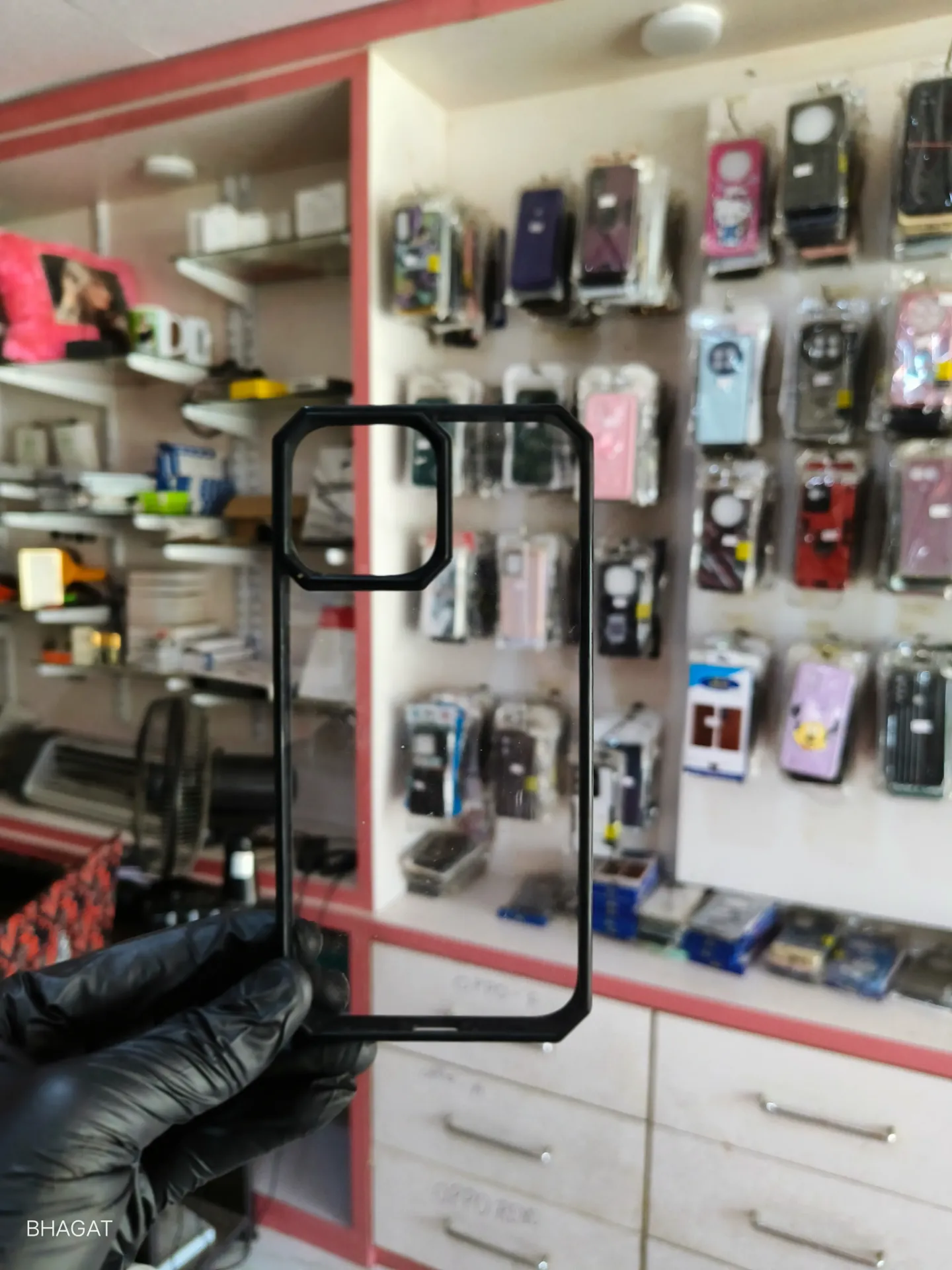 Silicon border transparent case - iphone 13 pro max