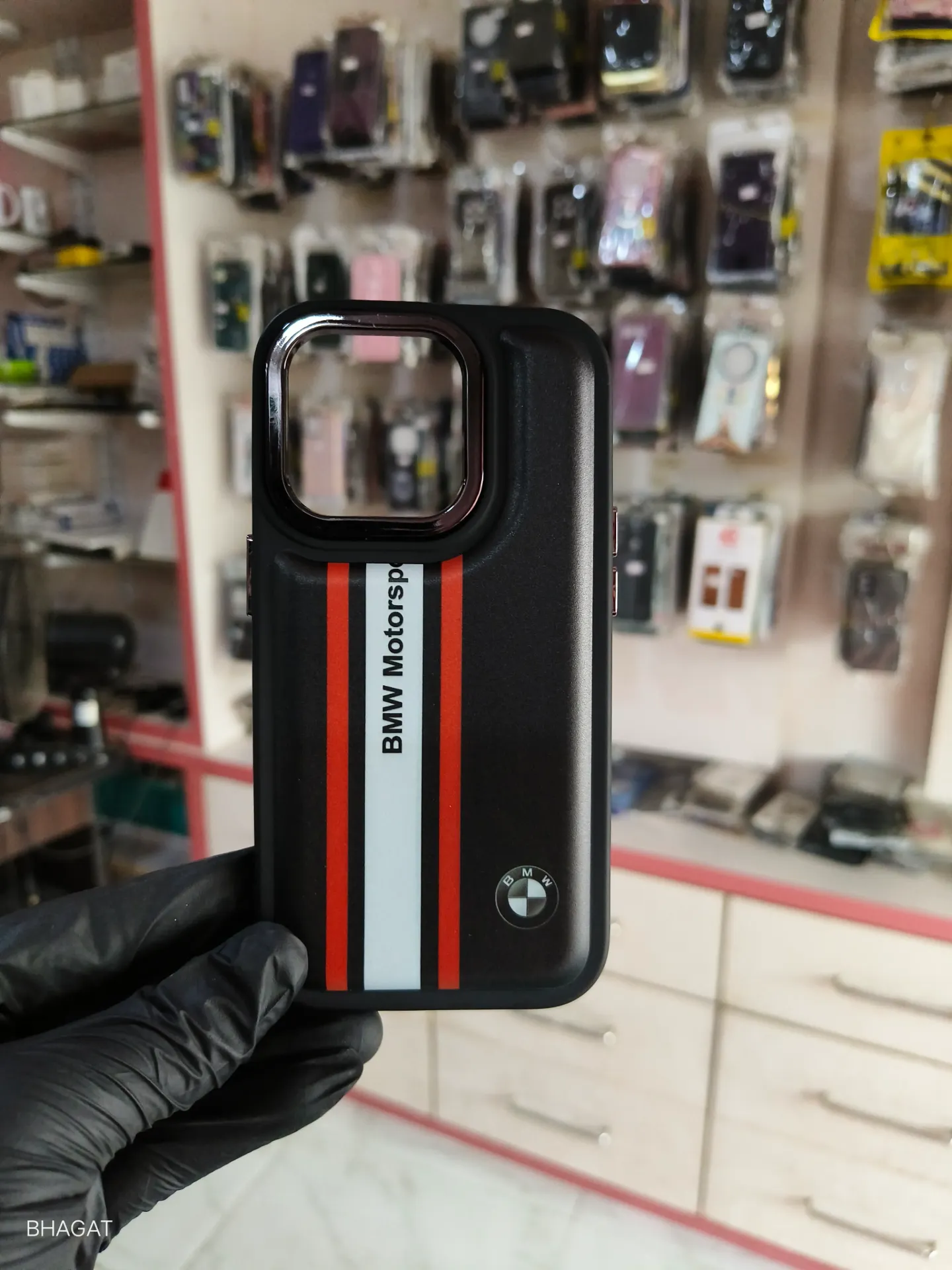 BMW soft silicone case with camera Protection and metal switch - iphone 14 pro