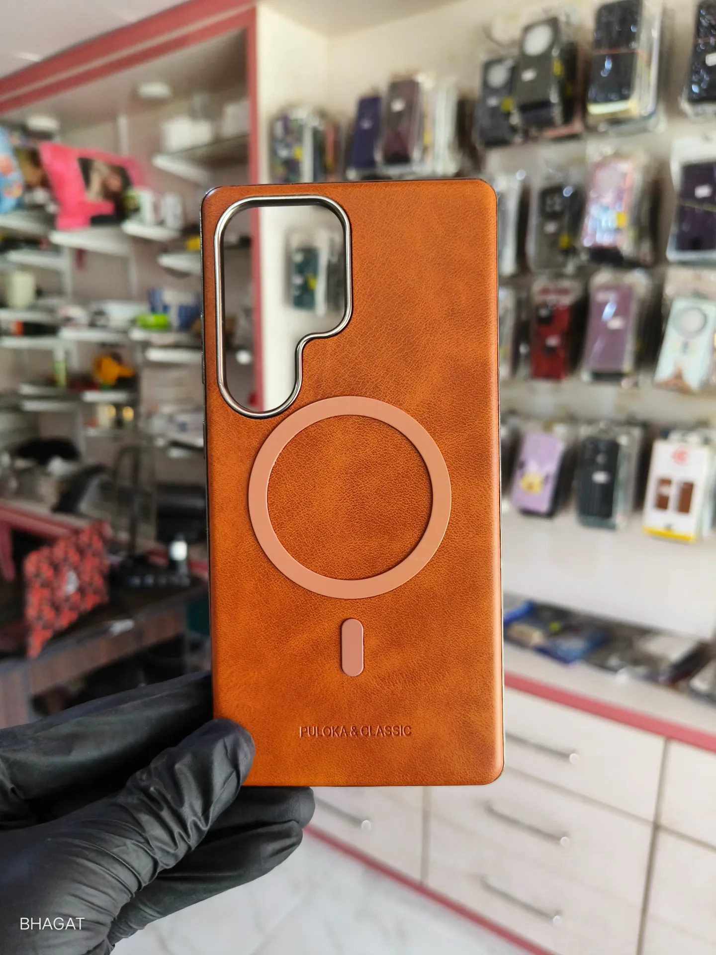 PULOKA leather case with magsafe - S25 ultra