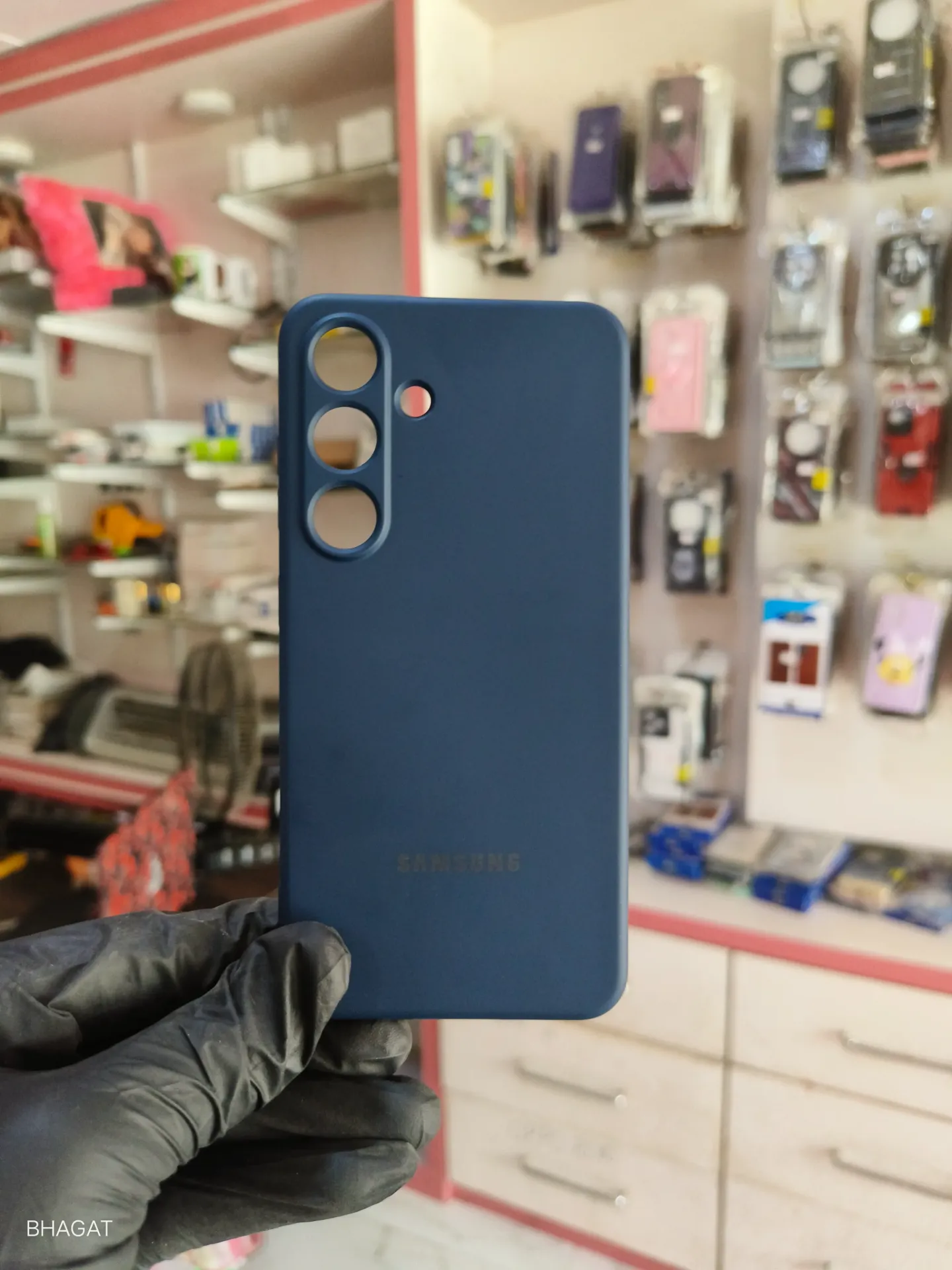 Silicon case with inside cloth - S25