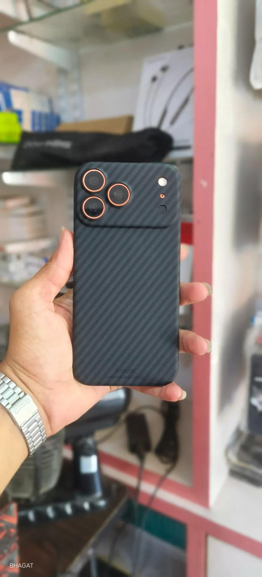 Carbon Fiber Slim Case Black - iphone 17 pro max