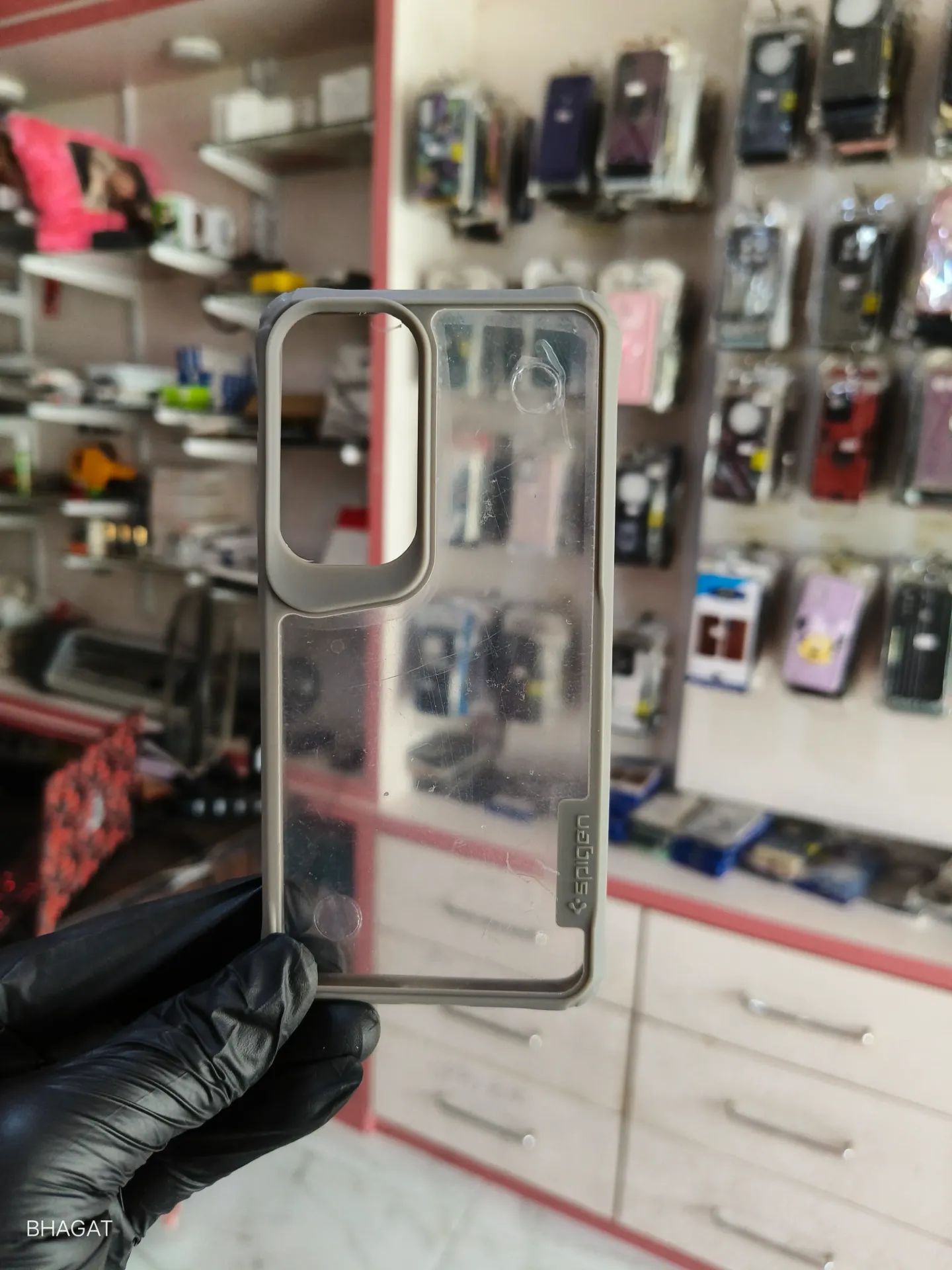 Spigen transparent case side silicon - S24
