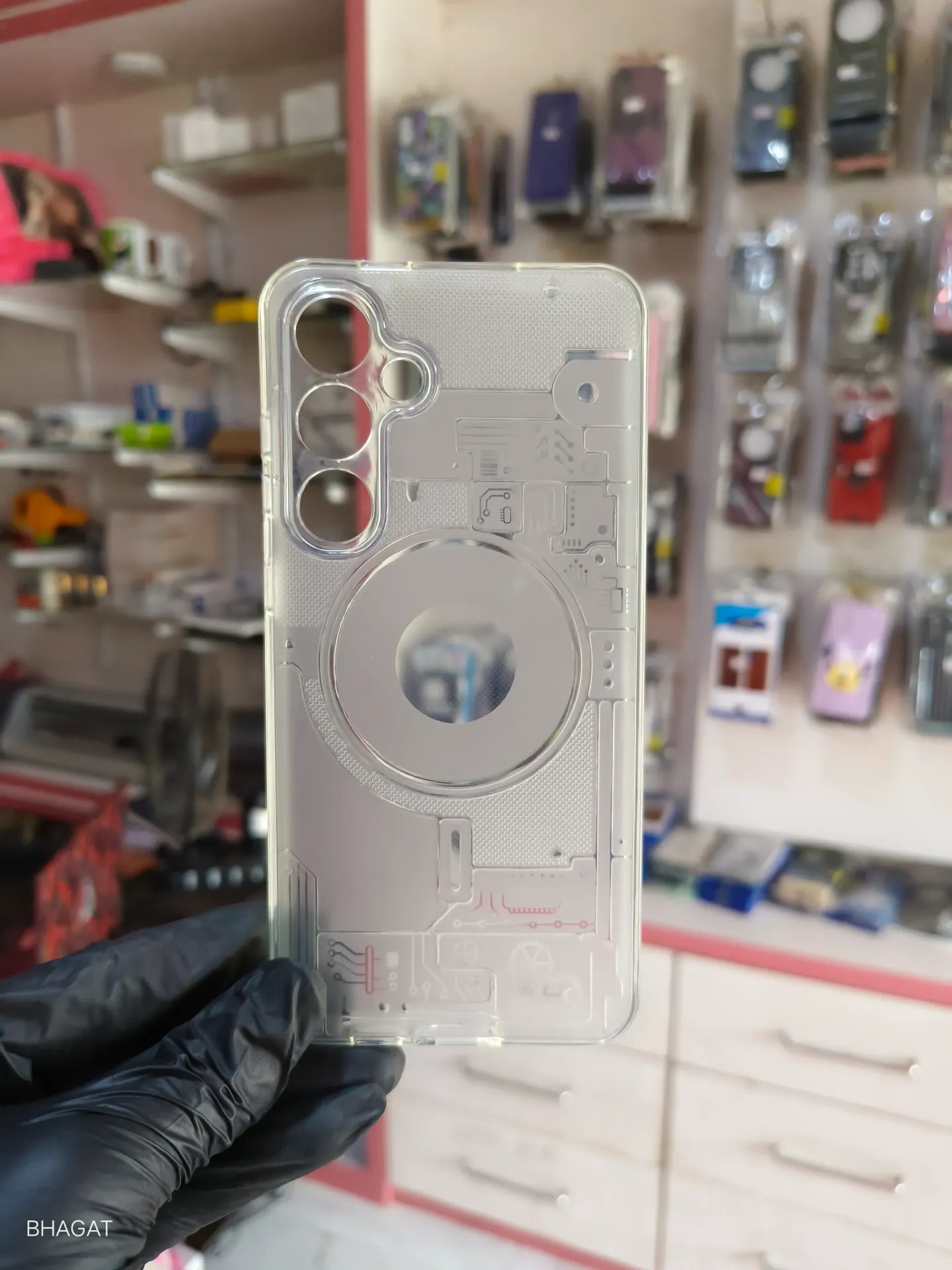 Unique design transparent case - S24 FE
