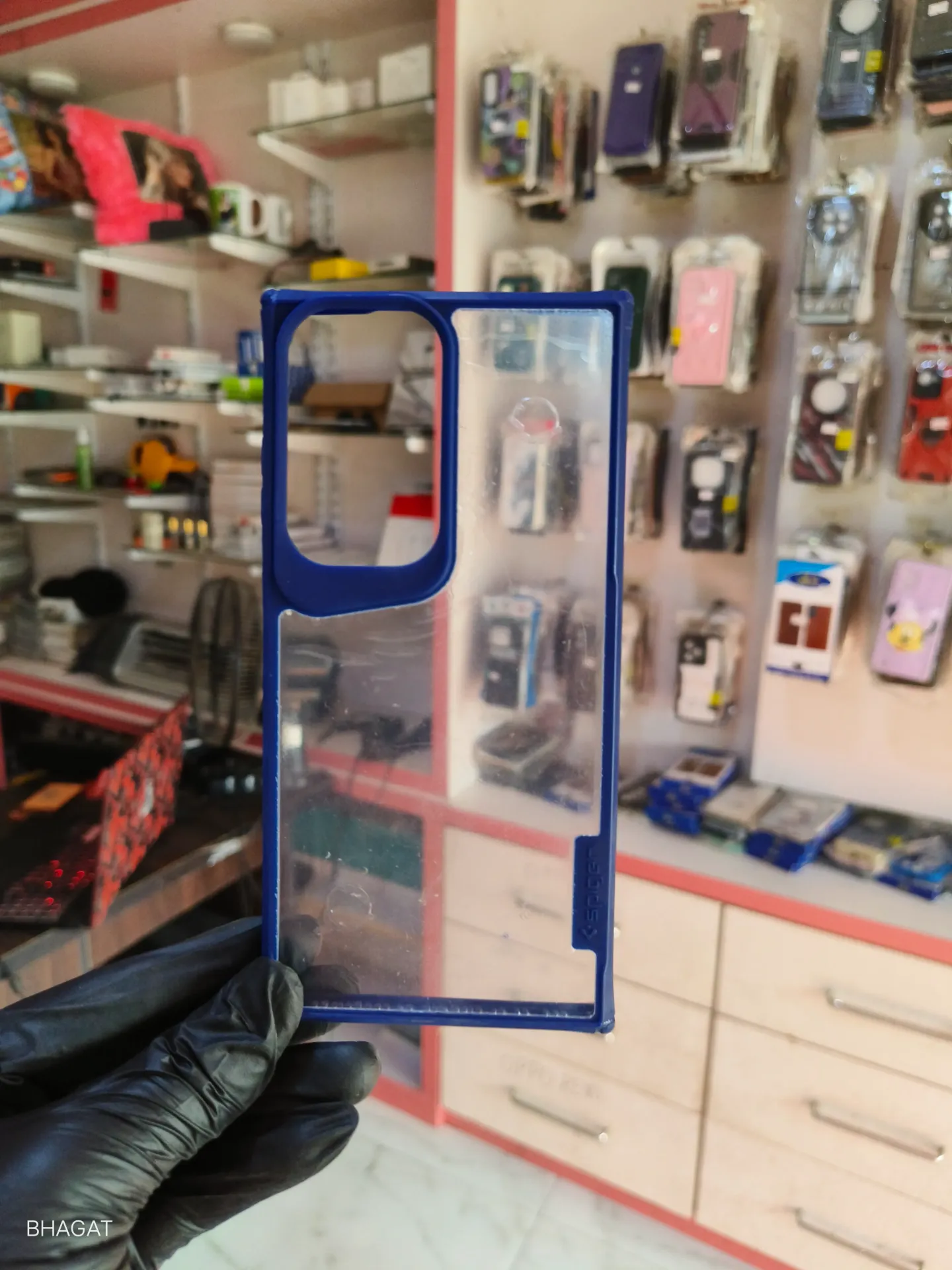 Spigen transparent case side silicon -S23 Ultra