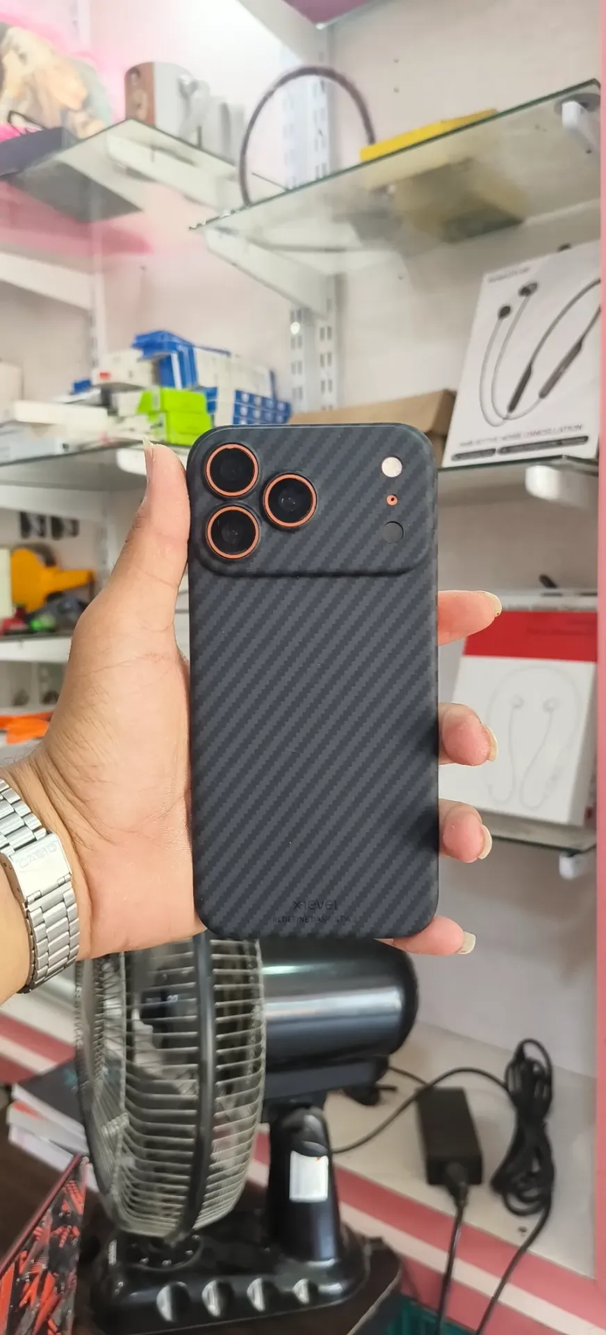 Carbon fibre slim case Black - iphone 17 pro