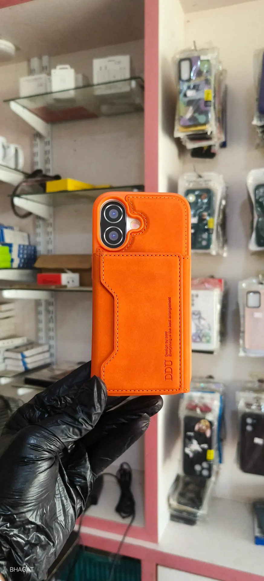 Leather magsafe wallet case - iphone 17