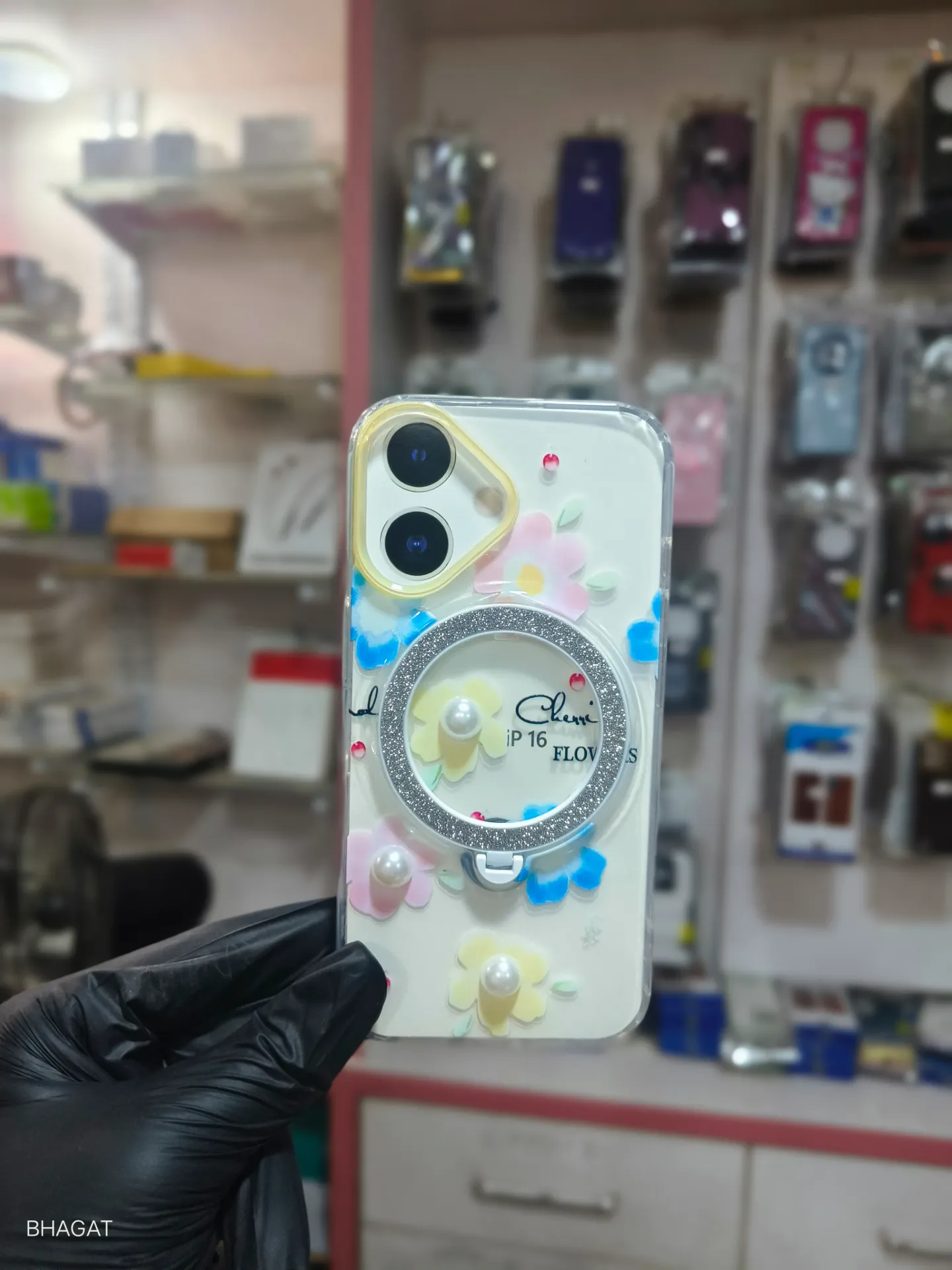 Flower case with magsafe stand - iphone 16