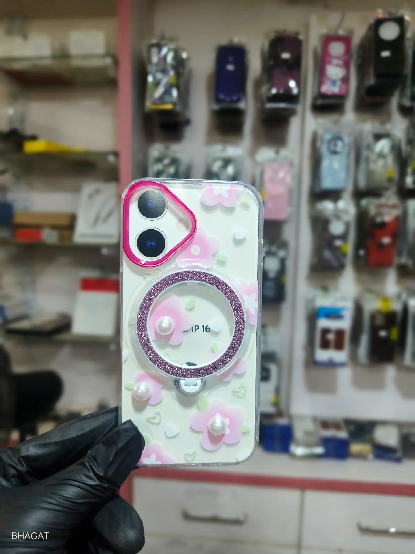 Flower case with magsafe stand - iphone 16