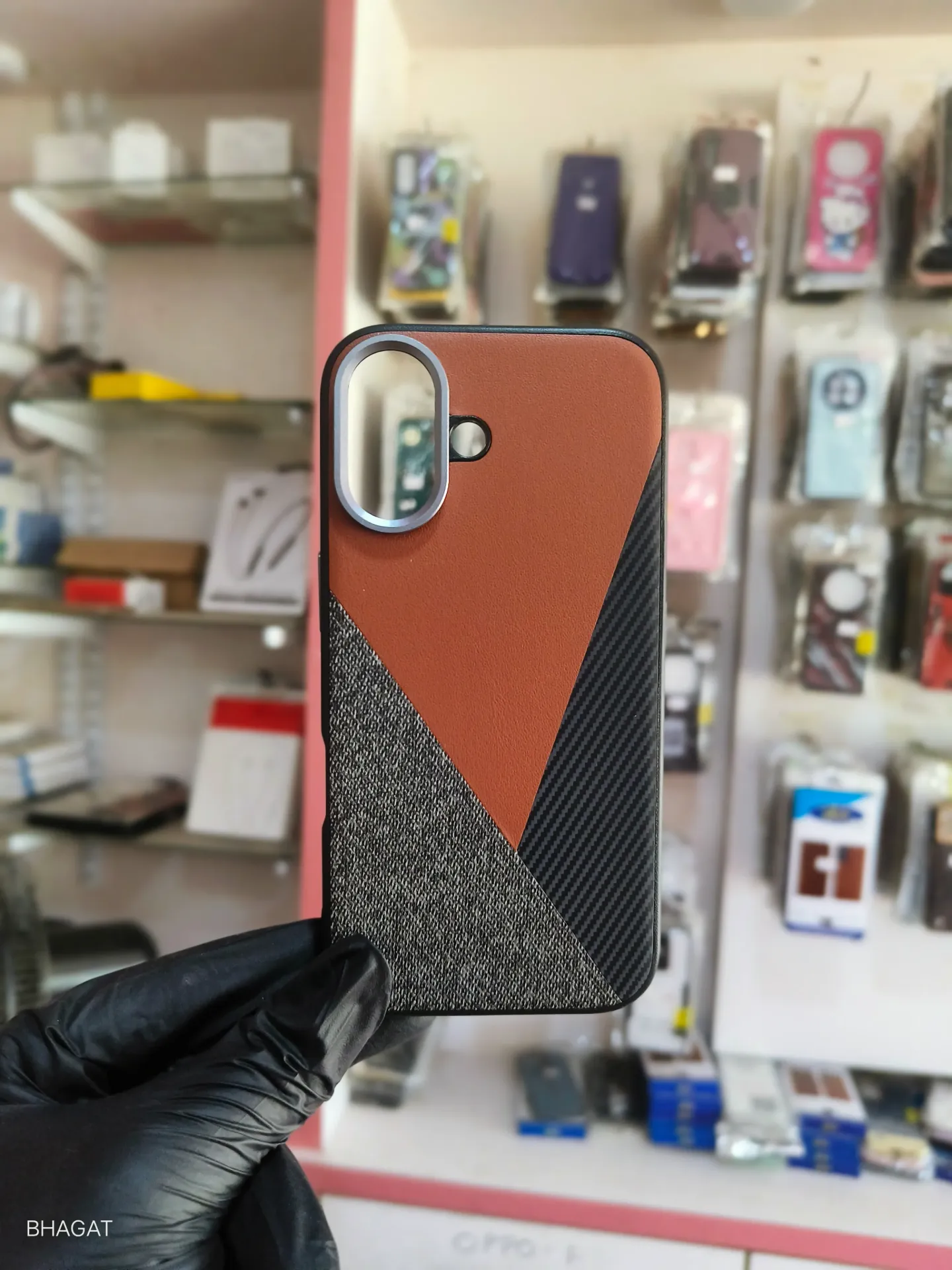 Leather case metal camera Protection - iphone 16