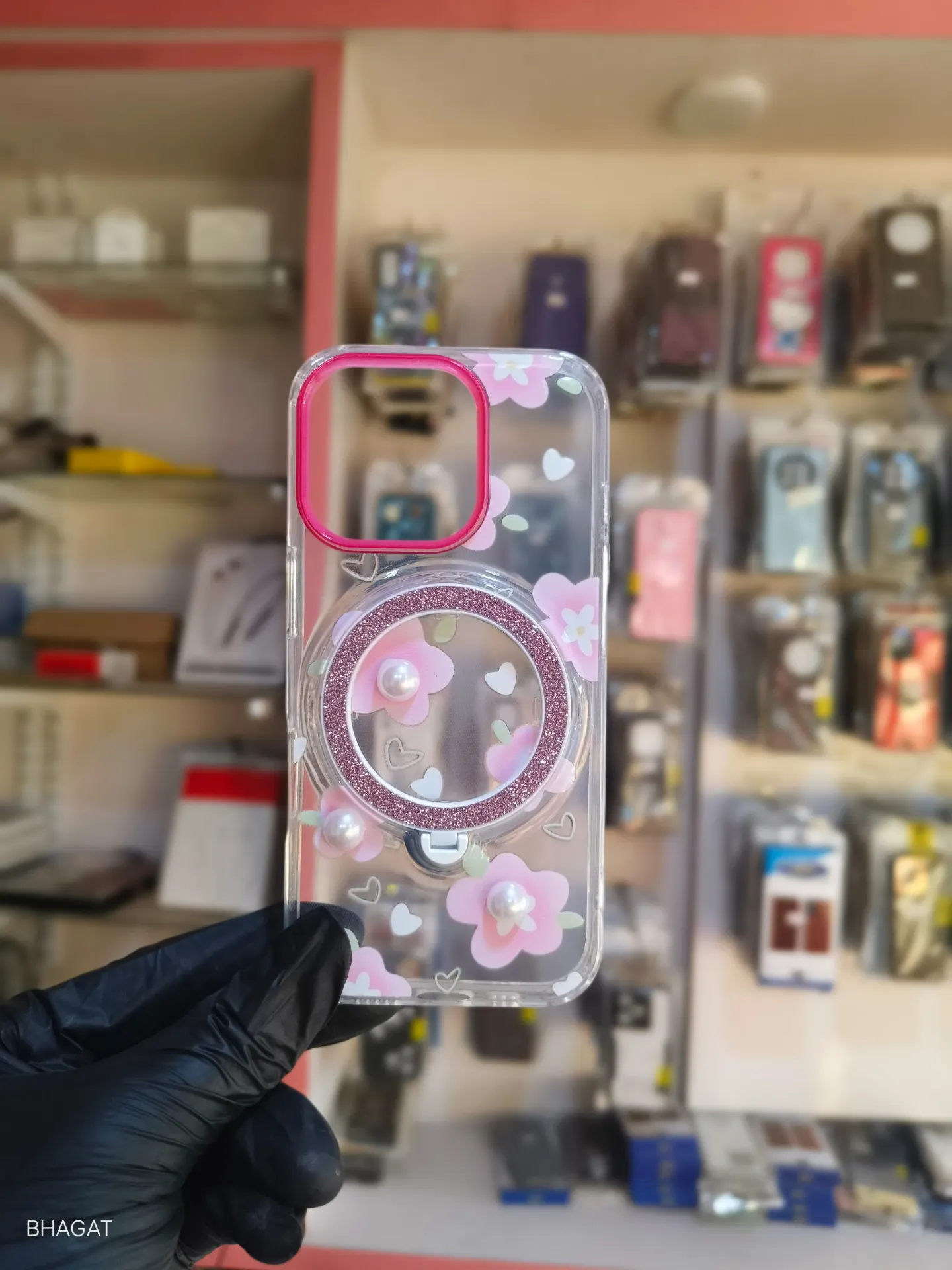 Flower case with magsafe stand - iphone 16 pro